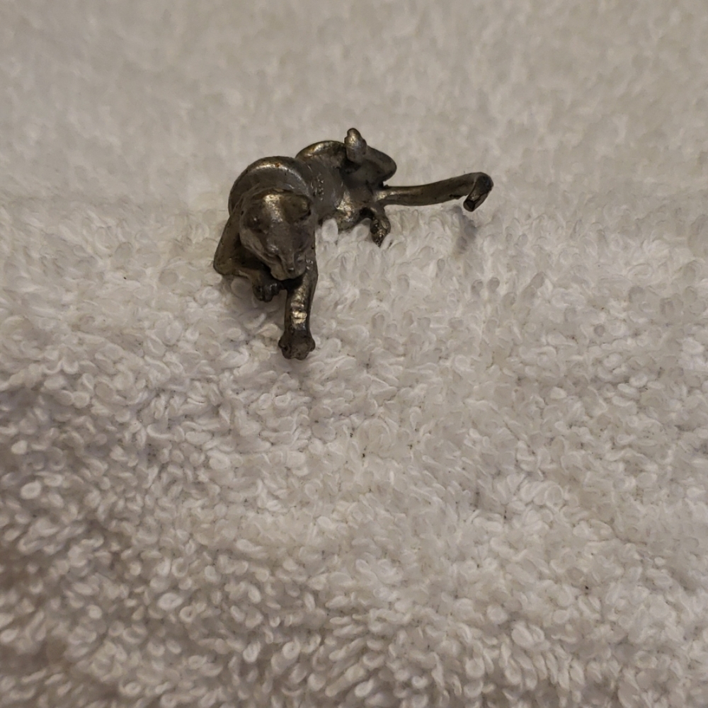 Pewter panther earring